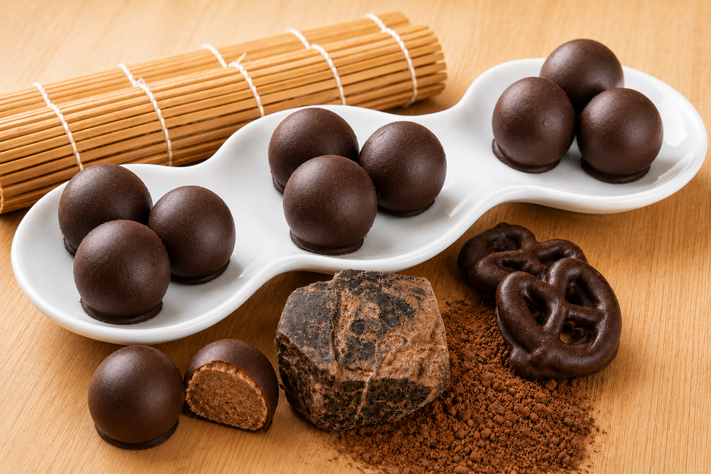 Vegan Dark Chocolate Energy Balls with Almond Butter Recipe
