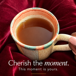 cuddled under a velvet blanket, enjoying a mug of tea.  Cherish the moment. This moment is yours.  SoGo To Sleep Tea