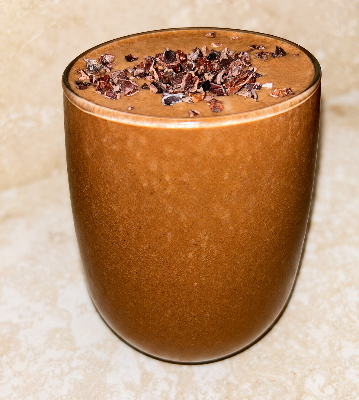 Smoothie made with SoGo Pure Maca Mocha Me