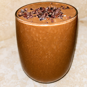 Smoothie made with SoGo Pure Maca Mocha Me