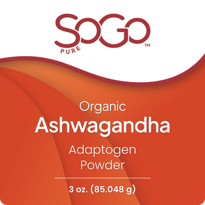 SoGo Pure Organic Ashwagandha Adaptogen Powder  3oz (85.04g) 