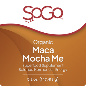 Sogo Pure Organic Maca Mocha Me Superfood Supplement Balance Hormones | Energy 5.2 oz (147.148)