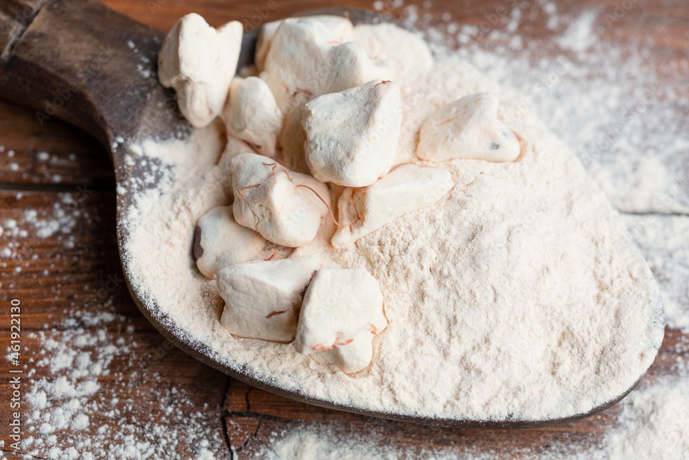 baobab fruit pulp on a spon
